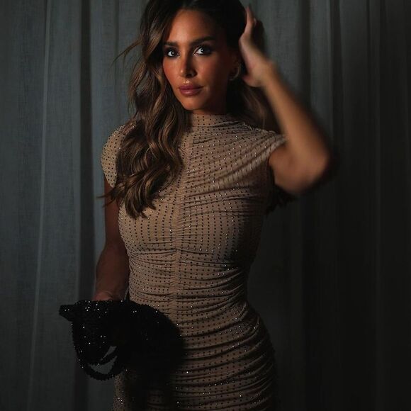 ZARA SHORT MESH RHINESTONE DRESS - Picture 3 of 11